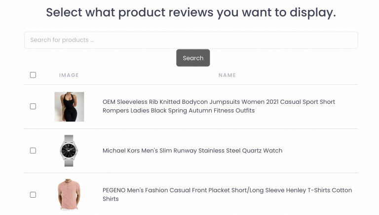 Choosing the product reviews to include on the showcase page