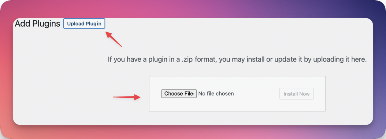 Uploading the Editorify plugin file in WordPress