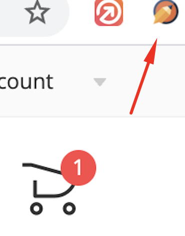 The Editorify extension popup on a supplier product page